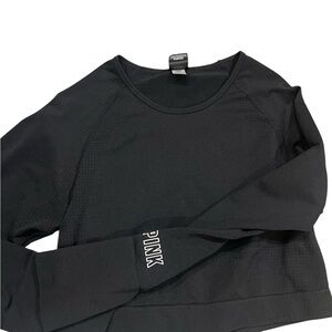 PINK Victoria's Secret Black Long Sleeve Top